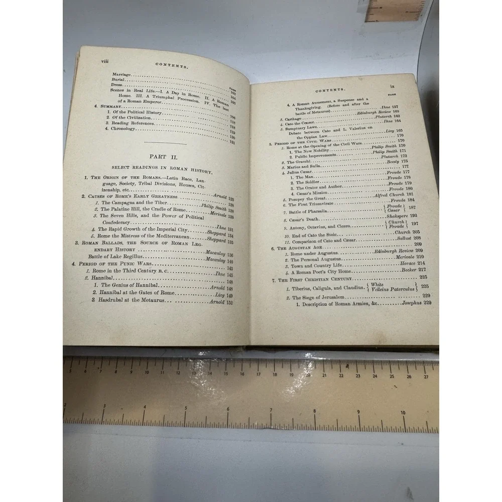 Barnes Historical Series - Brief History Of Rome 1885 Antique With Maps HC